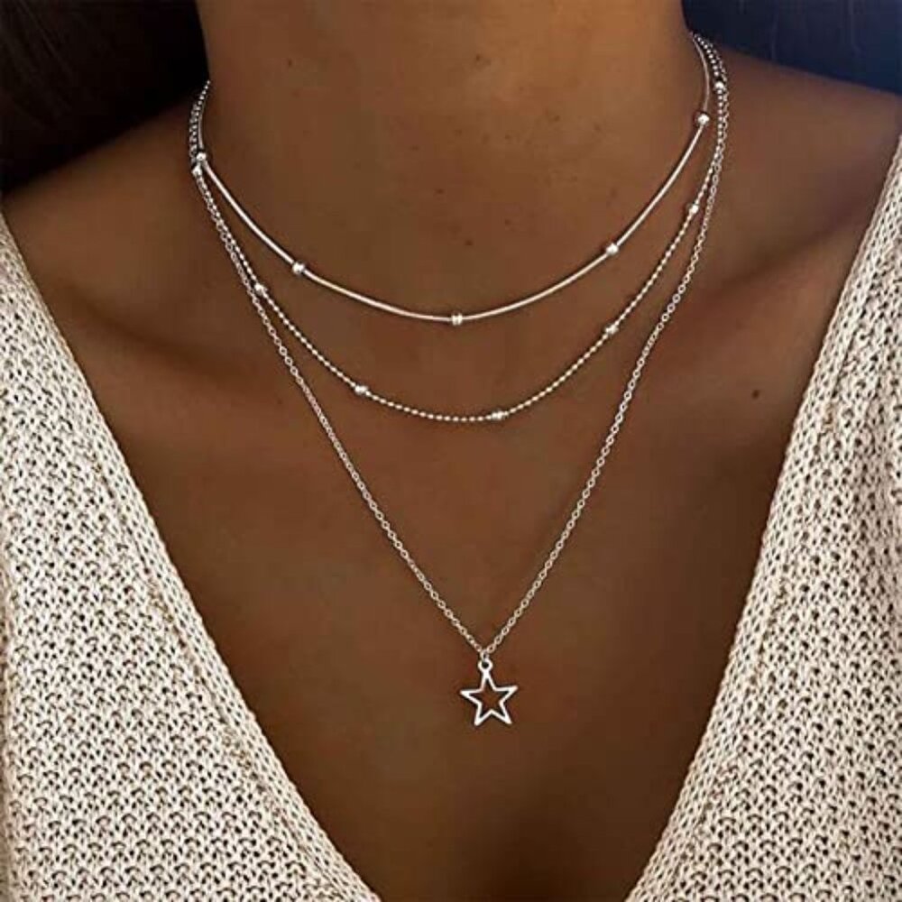Boho Layered Star Necklace Choker